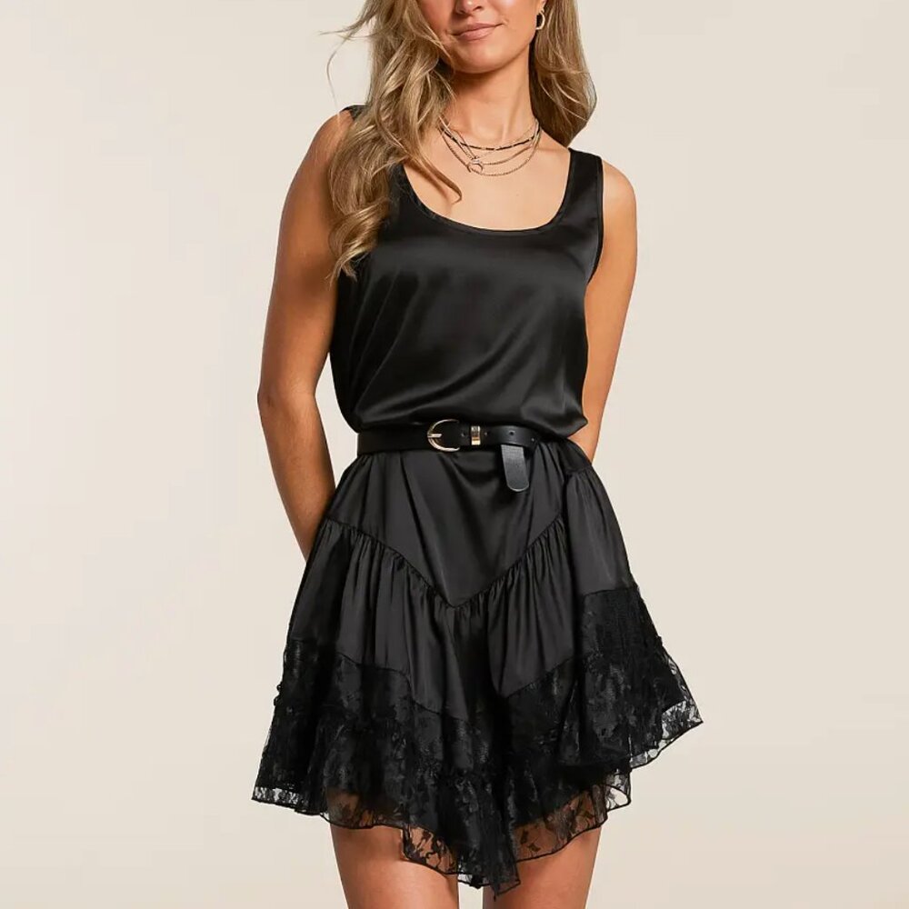 NWT Willow & Root - Tiered Lace Mini Dress